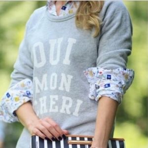 J. Crew Oui Mon Cheri Sweater Sweatshirt French XS